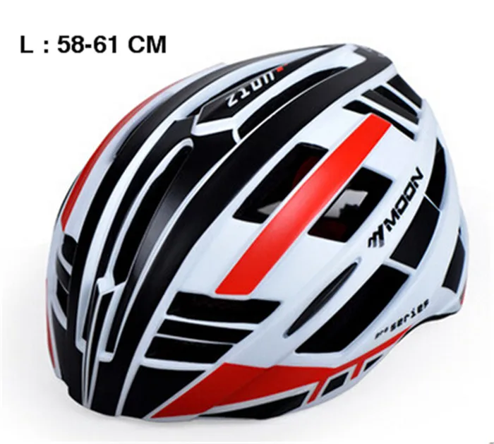 Новая ультра-светодиодная фара для велосипеда шлем интегрально-литой велосипедный шлем шоссейный горный MTB велосипедный защитный шлем с светодиодный предупреждающий фонарь - Цвет: black and red  L