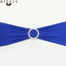 10 шт./лот спандекс Лайкровые повязки на стул стрейч эластичное покрытие пояс с пряжкой, дома, отеля, свадьбы или торжественного случая, украшение для вечеринки в день рождения