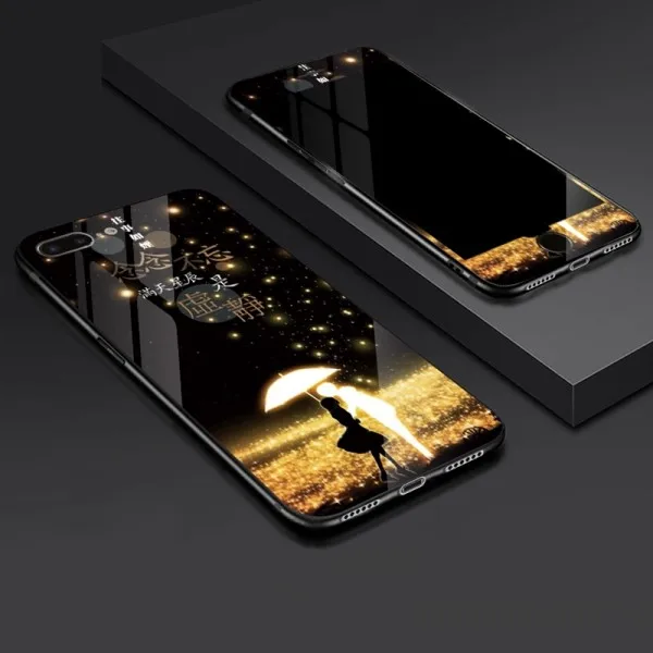 Чехол для телефона iPhone 8X7 6 6 S Plus Передняя пластина из закаленного стекла и роскошная задняя крышка из закаленного стекла Гибридный противоударный - Цвет: pattern 3