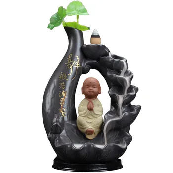 

Backflow Incense Burner Home Decor Ceramic Smoke Backflow Incense Stick Holder Censer Cones Coil Box Home Decor A $