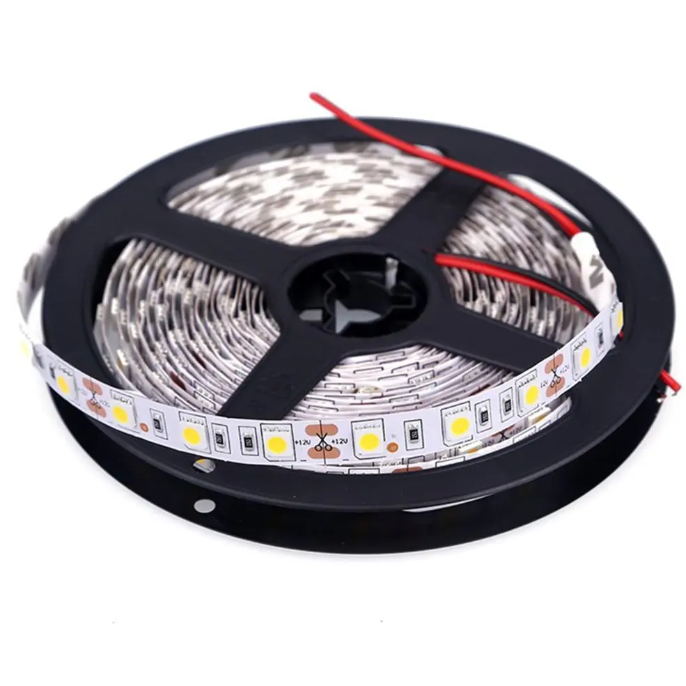 

5 PCS White 5M 16ft 5050 SMD Non-Waterproof 300 LEDs Flexible Light LED Sticky Strip 12V