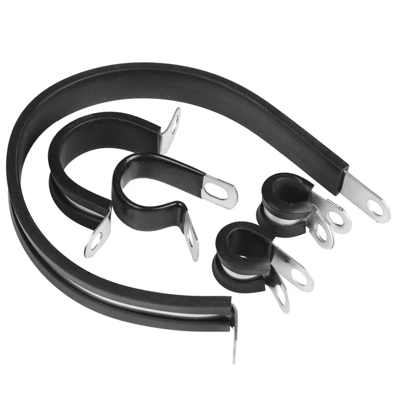 Stainless Steel Black Rubber Lined Conservation Hose P Clips Clamp Hose And Cable P Clamp 6mm 8mm 10mm 12mm 14mm 16mm 20mm 24mm Grootte : 6mm 40pcs Stainless Steel Black Rubber Lined Conservation Hose P Clips Clamp Hose And Cable P Clamp 6mm 8mm 10mm 12mm 14mm 16mm 20mm 24mm Grootte : 6mm 40pcs