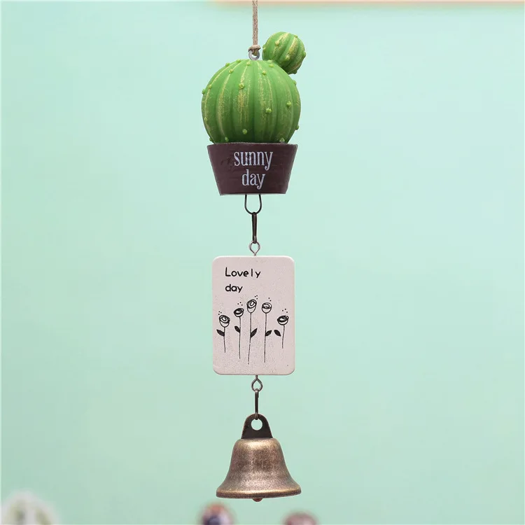 Детская комната кактус растения колокольчики домашние декоративные изделия из полимера Милая пасторальная ветроловка Chime детские подарки, Прямая поставка - Цвет: B
