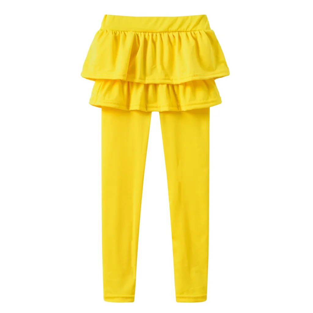 Штаны для малышей прочные трусики с рюшами для маленьких девочек танцевальные штаны Новая мода - Цвет: Yellow