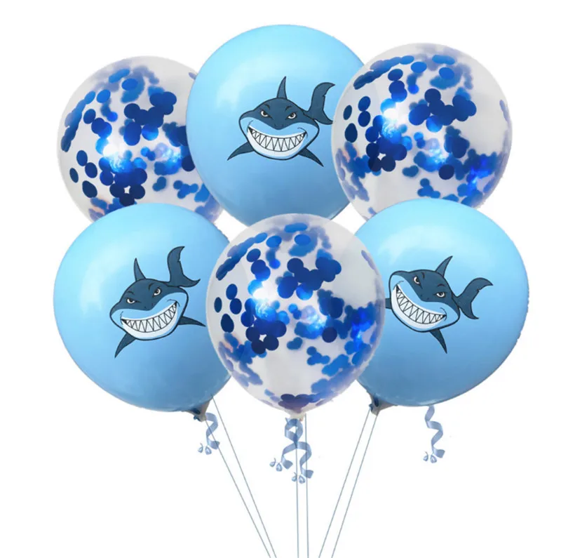 Taoqueen мультфильм шляпа акулы многоцветный воздушный шар "Конфетти" шарики для свадьбы День рождения для украшения детского душа поставки
