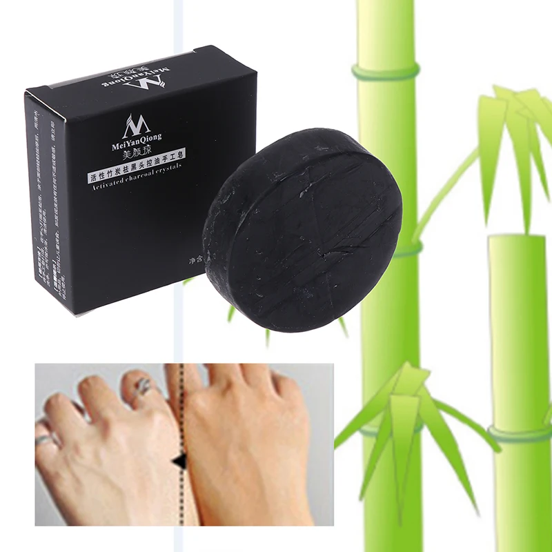 Натуральный Бамбуковый Уголь отбеливание косметическое мыло лечение кожи Отбеливание средство от черных точек акне питающее масло