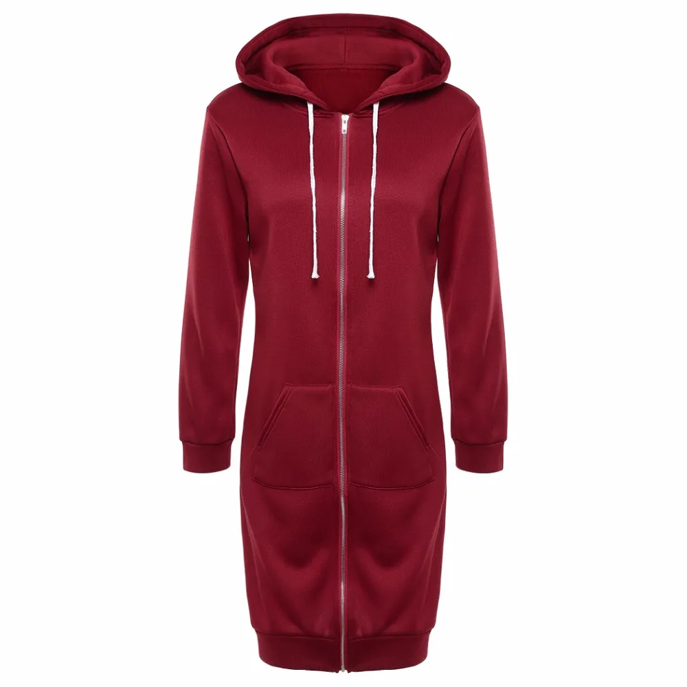 Women Oversized Hoodies Harajuku Casual Long Coat Ladies