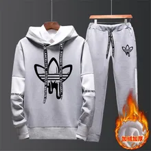 New 2019 Brand Tracksuit Fashion Men/Women Sportswear Two Piece Sets All Cotton Fleece Thick hoodie+Pants Sporting Suit New 2019 Brand Tracksuit Fashion Men/Women Sportswear Two Piece Sets All Cotton Fleece Thick hoodie+Pants Sporting Suit