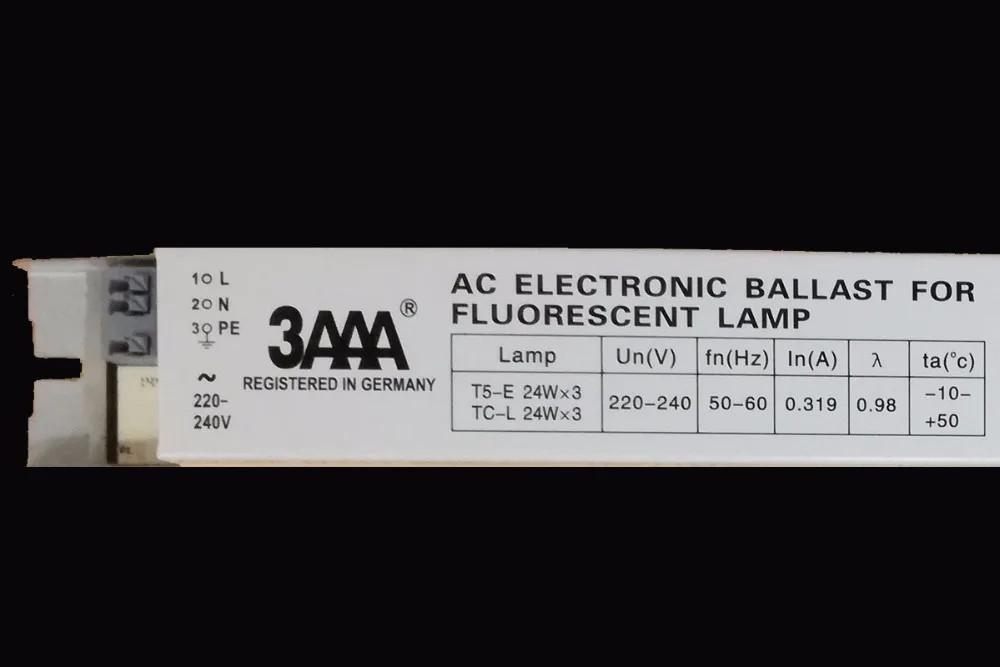 1 шт. 3AAA YZ-324EAA AC электронный балласт выпрямители для T5HO люминесцентная лампа T5-E TC-L 3X24 Вт аквариум и рекламы ящик лампы