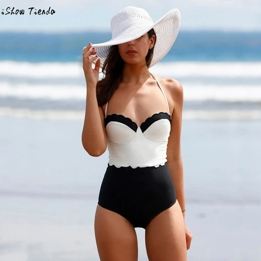

Sexy one piece swimsuit female bikinis 2019 mujer string Plus size swimwear Bathing suit bodysuit women swimming #YL1