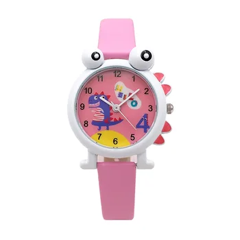 

The new 2019 children cute little dinosaur shape students watch soft belt breathable male girl quartz watch