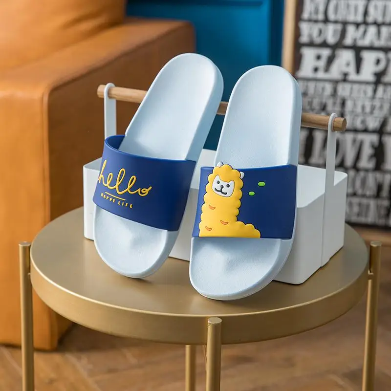 Cartoon-Alpaca-Summer-Slippers-Sheep-Bee-Beetle-Women-Slides-Home-Slippers-Slip-On-Sandals-Women-Shoes