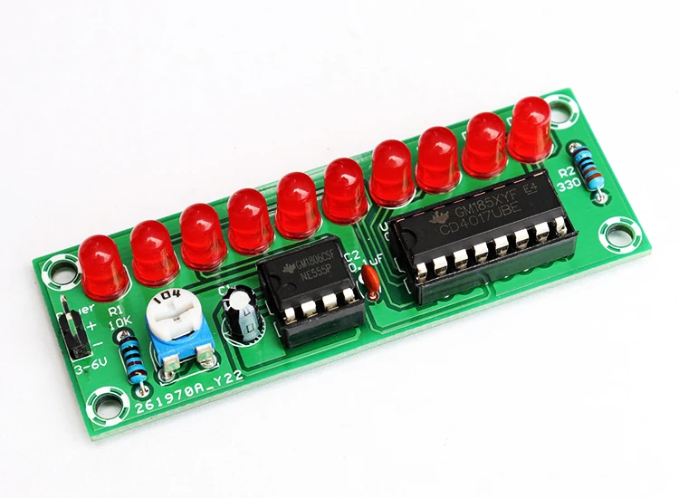 Diy Электронный комплект NE555 + 4017 светодиодный фонарь с эффектом воды Набор для