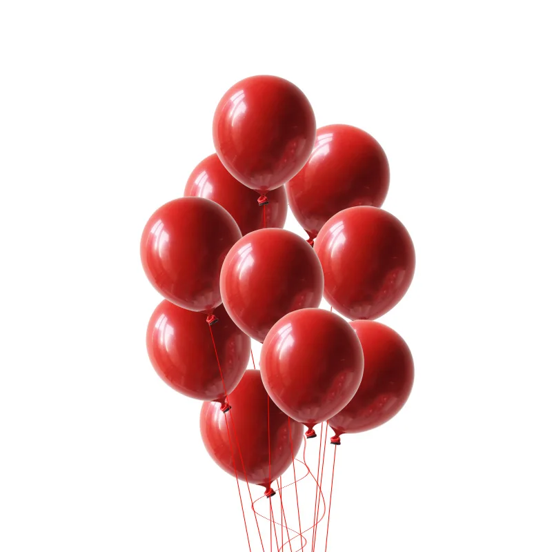 5pcs Solid Red Balloons Wedding Decorations Thick Double Layer Balloon