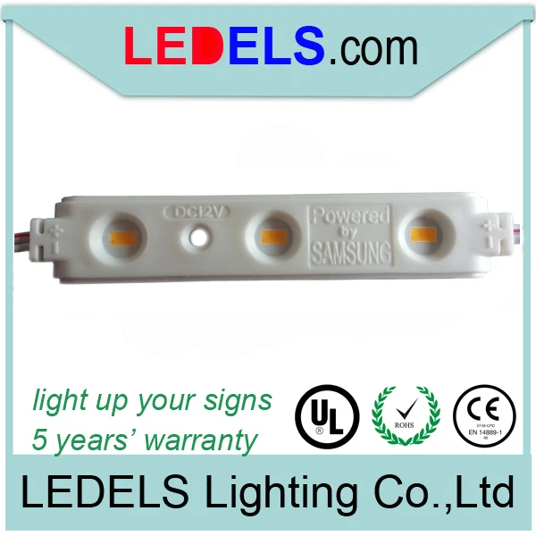 300 шт./лот 5 лет гарантии 1 2 w 12v 120LM 3 светодиода UL listed 5630 samsung светодиодный знак света