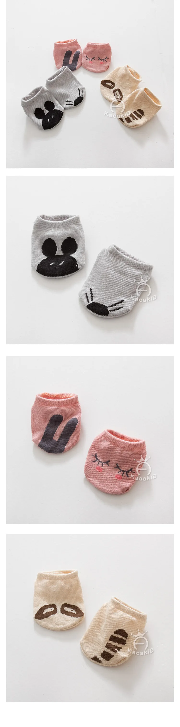 Весенне-осенние детские носки короткие носки для мальчиков с рисунком совы нескользящие носки для новорожденных детская хлопковая одежда для девочек с забавными рисунками