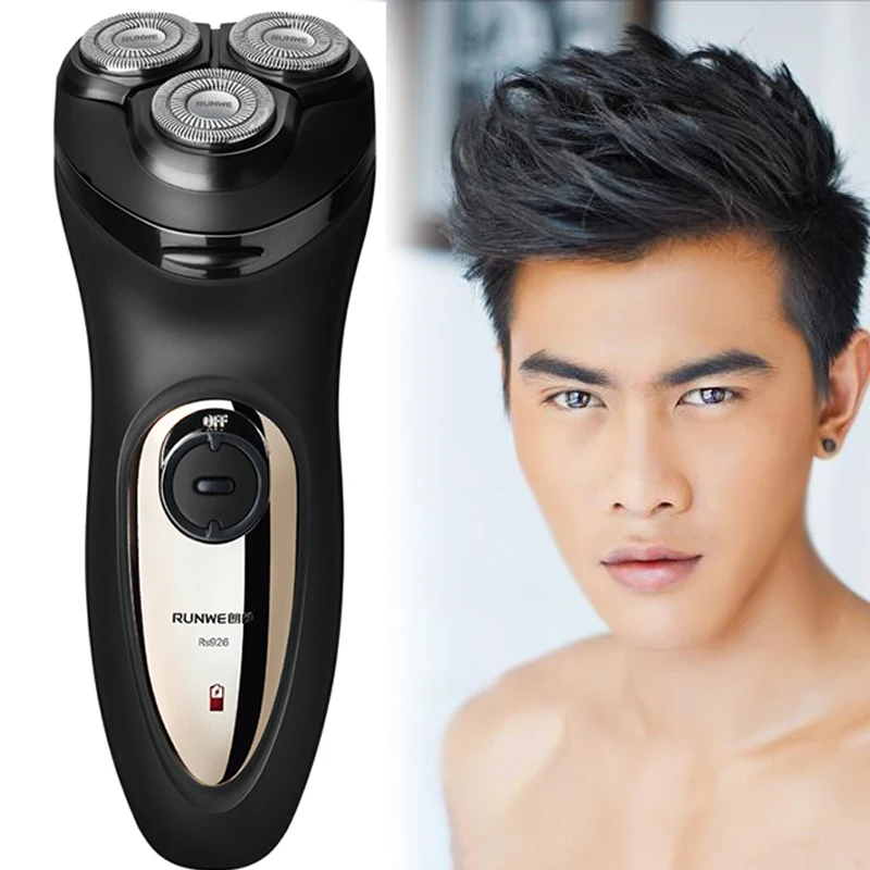 

Runwe Razor Men's Large Power 3D Floating Head Rechargeable Electric Shavers for Men Razor Barbeador Rasoir Electrique RS926