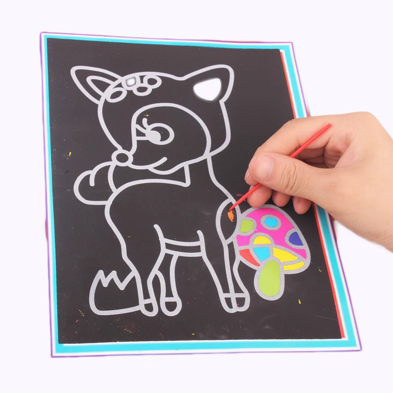 1-5-10PCS17-12cm-Magic-Color-Scratch-Art-Paper-Coloring-Cards-Available-On-Both-Sides-Scraping (1)