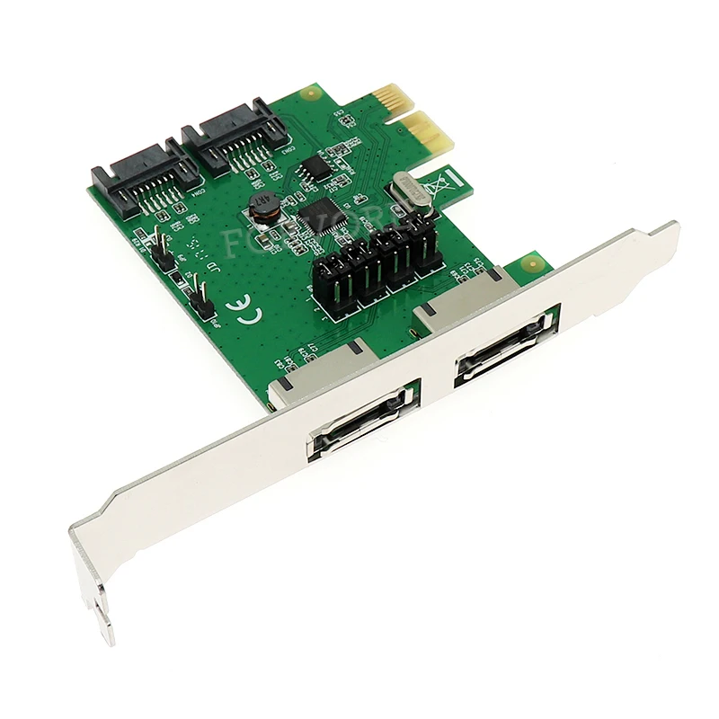 PCIe PCI Express 2x eSATA 2x SATA III Плата расширения PCI-E к SATA3 SATA3.0 6 ГБ/сек. адаптер