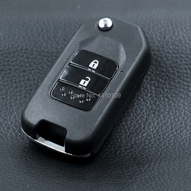 2B Флип складной пульт дистанционного ключа автомобиля оболочки для Honda Civic City Fit XRV Vezel чехол для автомобильного ключа крышка с логотипом
