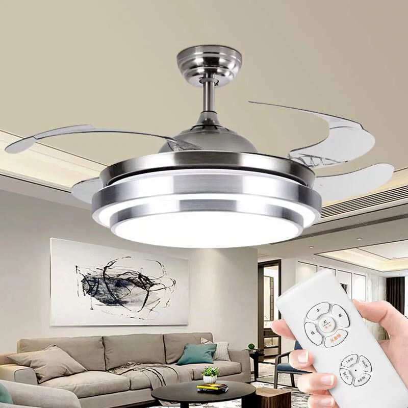 

Remote control ceiling fan with light for Living room Bedroom Kitchen Restaurant ventilator lamp modern leaf ceiling light