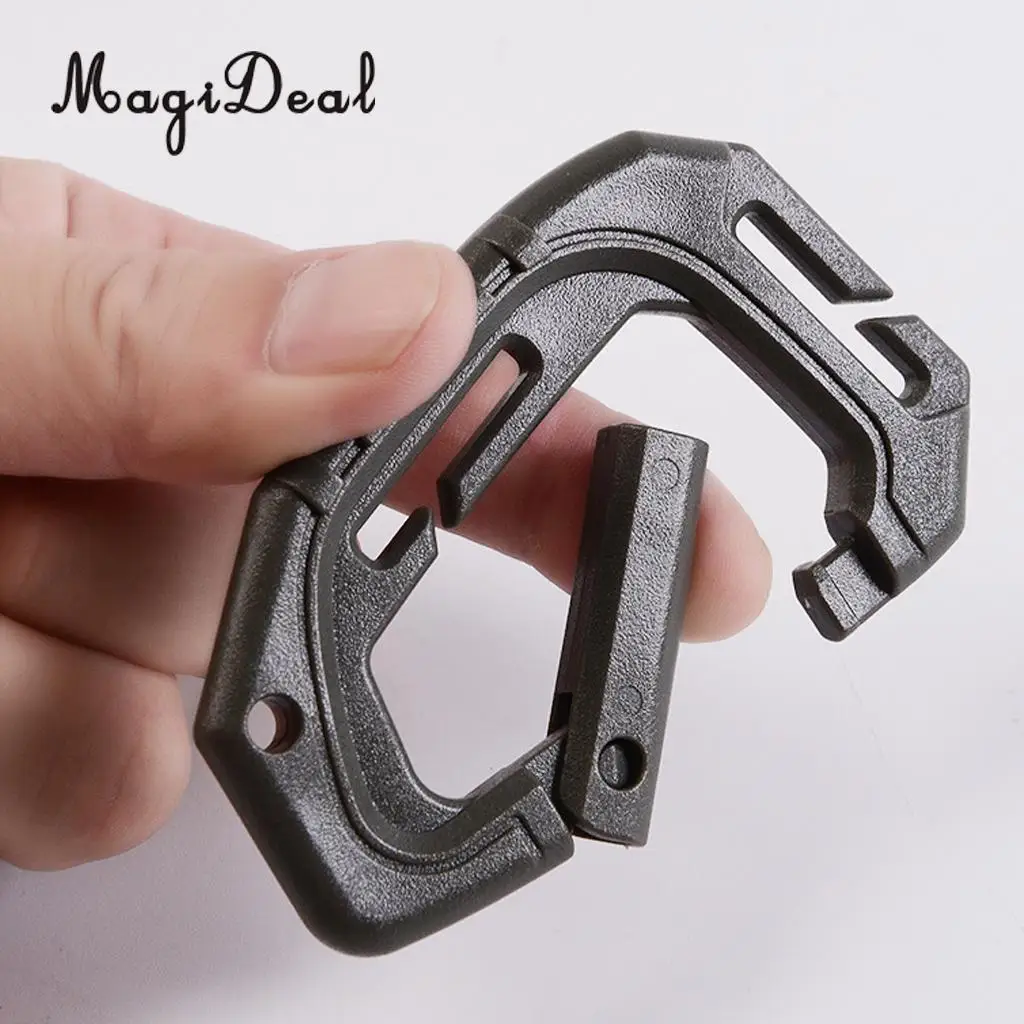 MagiDeal Carabiner Carabiner D Shape Hook Light Weight Spring Snap Gear Clip Utility Hooks Backpack Hanging Buckle for Hiking 