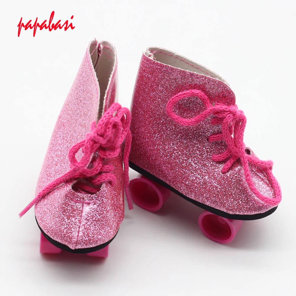 Top Quality Sport Shoes For 18 inch American Girl Doll Roller Skating Shoes Fit For Any