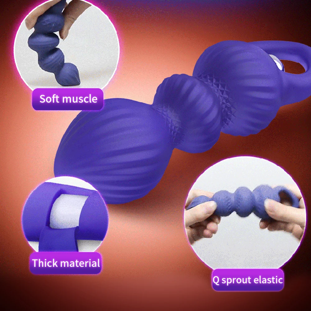 Anal Vibration Powerful Anal Beads Adult Sex Toy Anal Vibrator Rechargeable Prostate Massager Erotic Vibrator Sex Toy for Men (15)