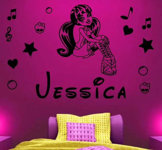 Monster High Wall Decor aliexpress : buy custom name monster high draculaura vinyl Monster High Wall Decor aliexpress : buy custom name monster high draculaura vinyl