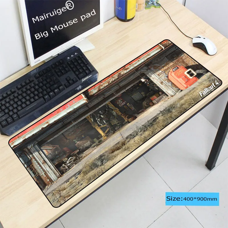 Mairuige Fallout 4 Gaming Speed Version Mouse Pad Locking Edge Large Mouse Mat PC Computer Laptop M