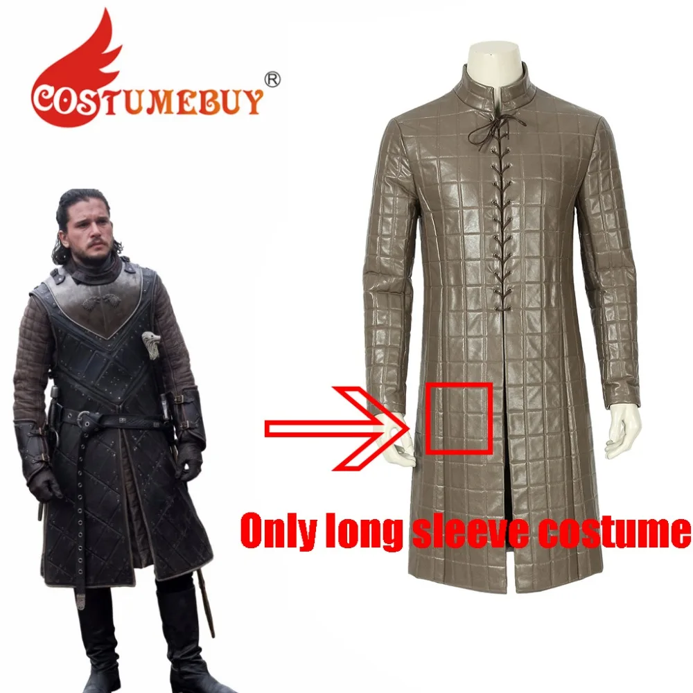 CostumeBuy/Одежда для престолов Сезон 8 Jon Snow Inner Рубашка с длинными рукавами