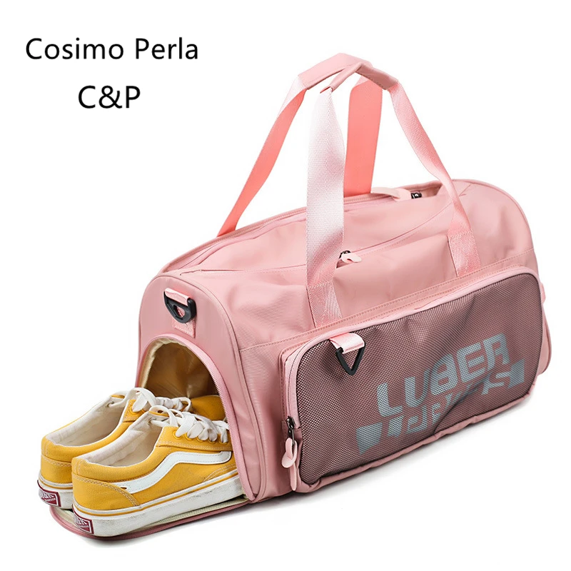 Розовый Oxofrd Йога для рук Чемодан с разделителем для сухого и влажного Водонепроницаемый Для женщин спортивная сумка с отделением для обуви