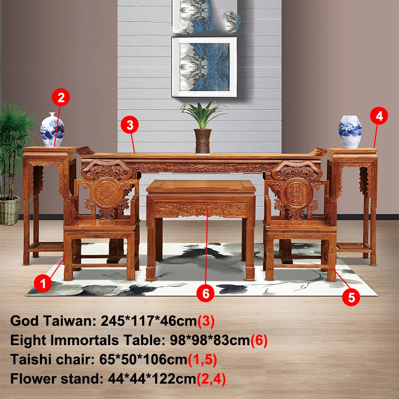China Solid Wooden Furniture Chinese Antique Furnishings Hedgehog Rosewood Living Room Chair Set Teapoy And Desk 6 Pcs/Set China Solid Wooden Furniture Chinese Antique Furnishings Hedgehog Rosewood Living Room Chair Set Teapoy And Desk 6 Pcs/Set