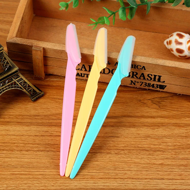 

3Pcs/Pack Eyebrow Trimmer Makeup Portable eyelashes Knife shaper shaver Eyebrow razor Facial Hair Remover sharp For Women lady