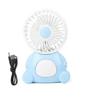 

Q8-1B Cute USB Fan Rechargeable Quiet Desktop Electric Cooling Fan With Lighting
