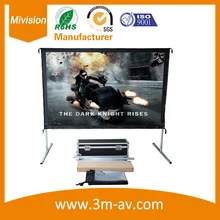 184” 16:9 Portable Projector (projection) Screen 6 x 8 foot ft, fast fold (fastfold) FRONT & REAR