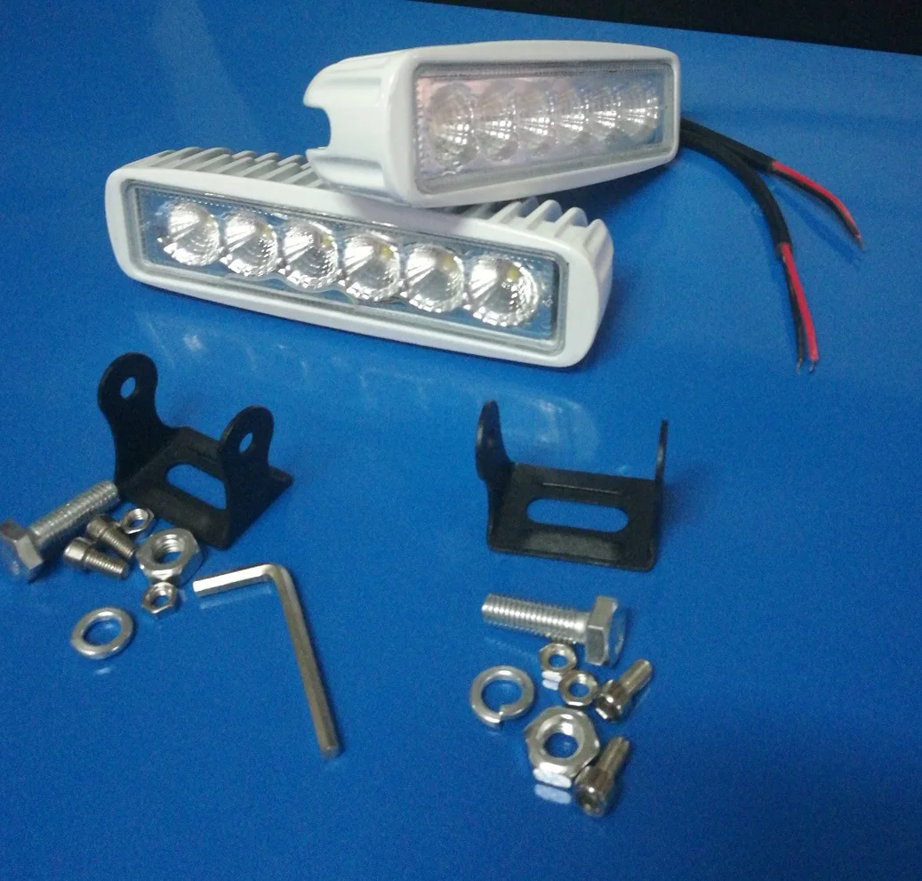 JX-LCLYL 2pcs 12V 6LED Spreader Flood Light For Car Truck Marine Boat VAN RV Caravans