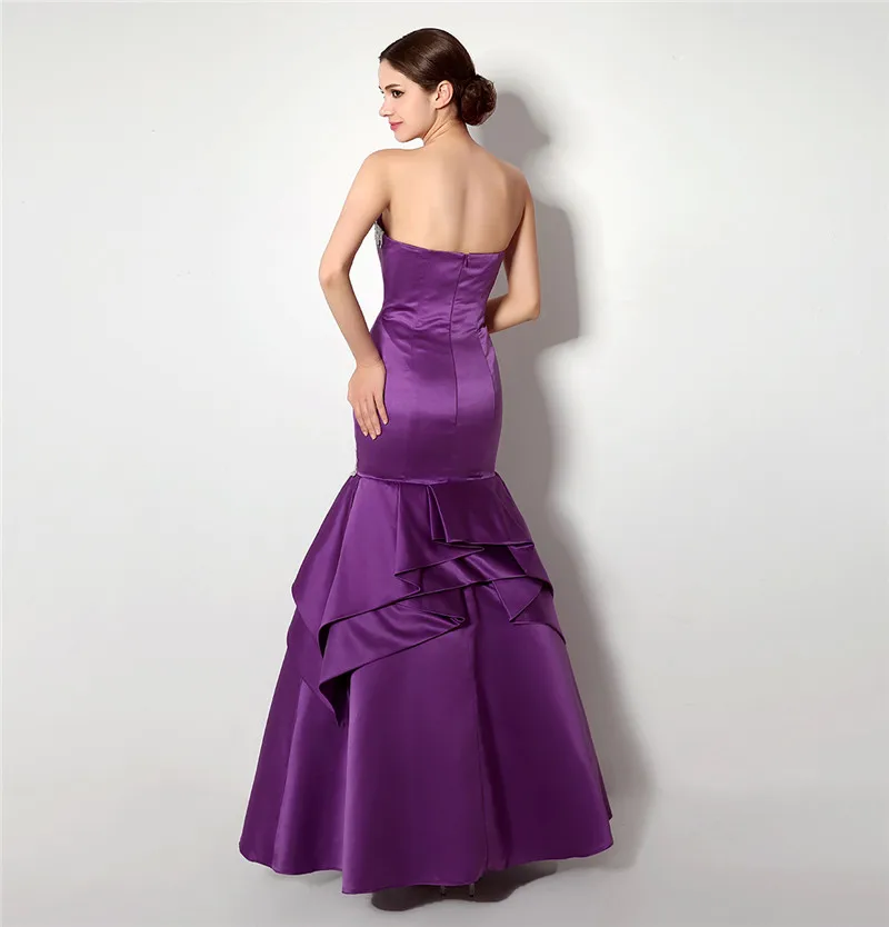Forevergracedress пикантные фиолетовые платье для выпускного вечера Русалка Милая Аппликация спинки с длинным официальная Вечеринка платье плюс Размеры индивидуальный заказ