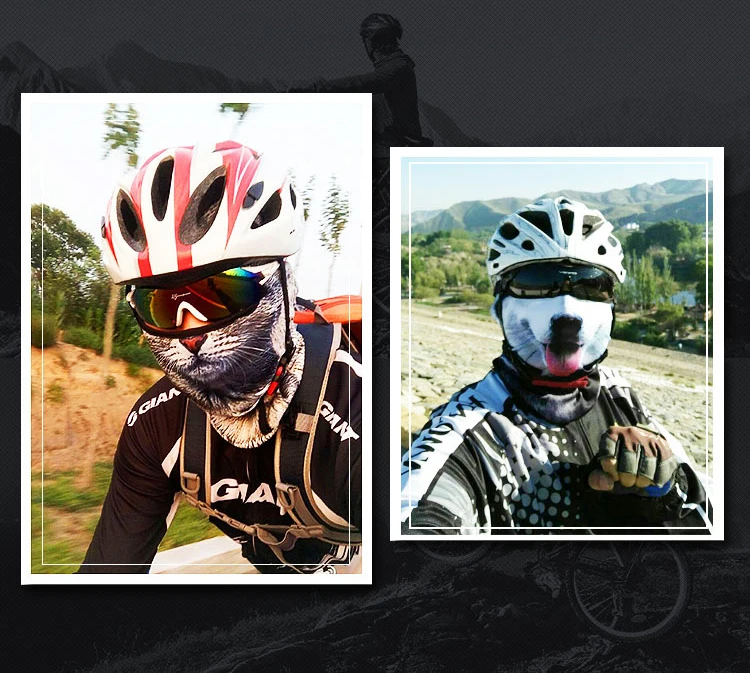 Велосипедные маски для лица Pet avatar наружная Ветрозащитная маска велосипедиста Солнцезащитная маска пот Велоспорт полная маска для лица Аксессуары для велосипеда