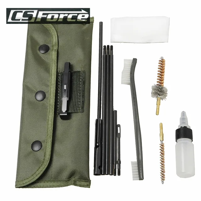 10 Piece/Set Gun Cleaning Kit for .22cal 5.56mm Rifle Cleaning Rod
