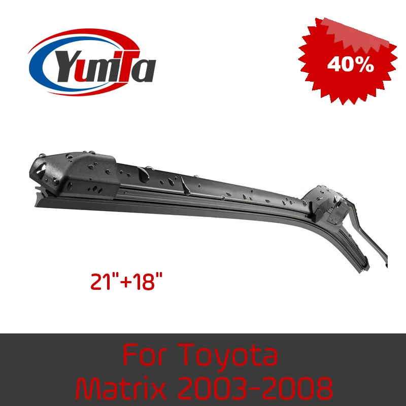Combo Silicone Rubber Wiper Blades For Toyota Matrix 2003 2008 21"+18