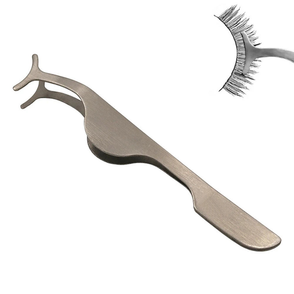 

Stainless Steel False Eyelash Curler Fake Eye Lash Tweezers Applicator Clip Beauty Makeup Tool Make up Eyelashes Tweezer