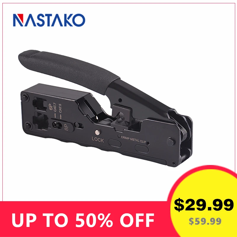 RJ45 Tool Network Crimping Tool RJ45 Crimper kit For RJ45 Cat7 Cat6 Cat5 Plug Connector network Cable Multi Crimp Metal Clip