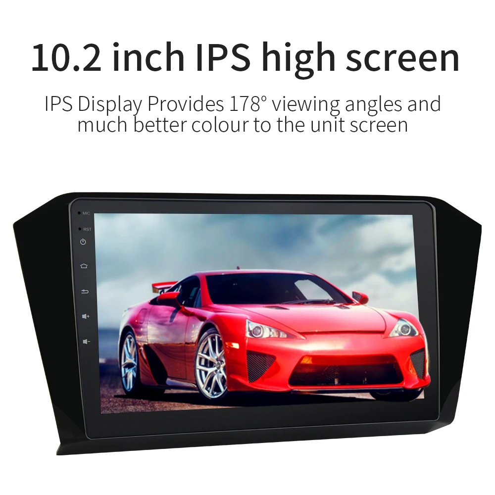 Cheap Dasaita 10.2" Android 9.0 Car GPS Radio Player for VW Passat 2017 with Octa Core 4GB+32GB Auto Stereo Multimedia 2