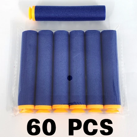 60 шт. 9,5*1,8 см мягкие пули для nerf Mega Пейнтбол полые мягкие пули из пенопласта оружие-красный HongC - Цвет: DZD-4-60pcs