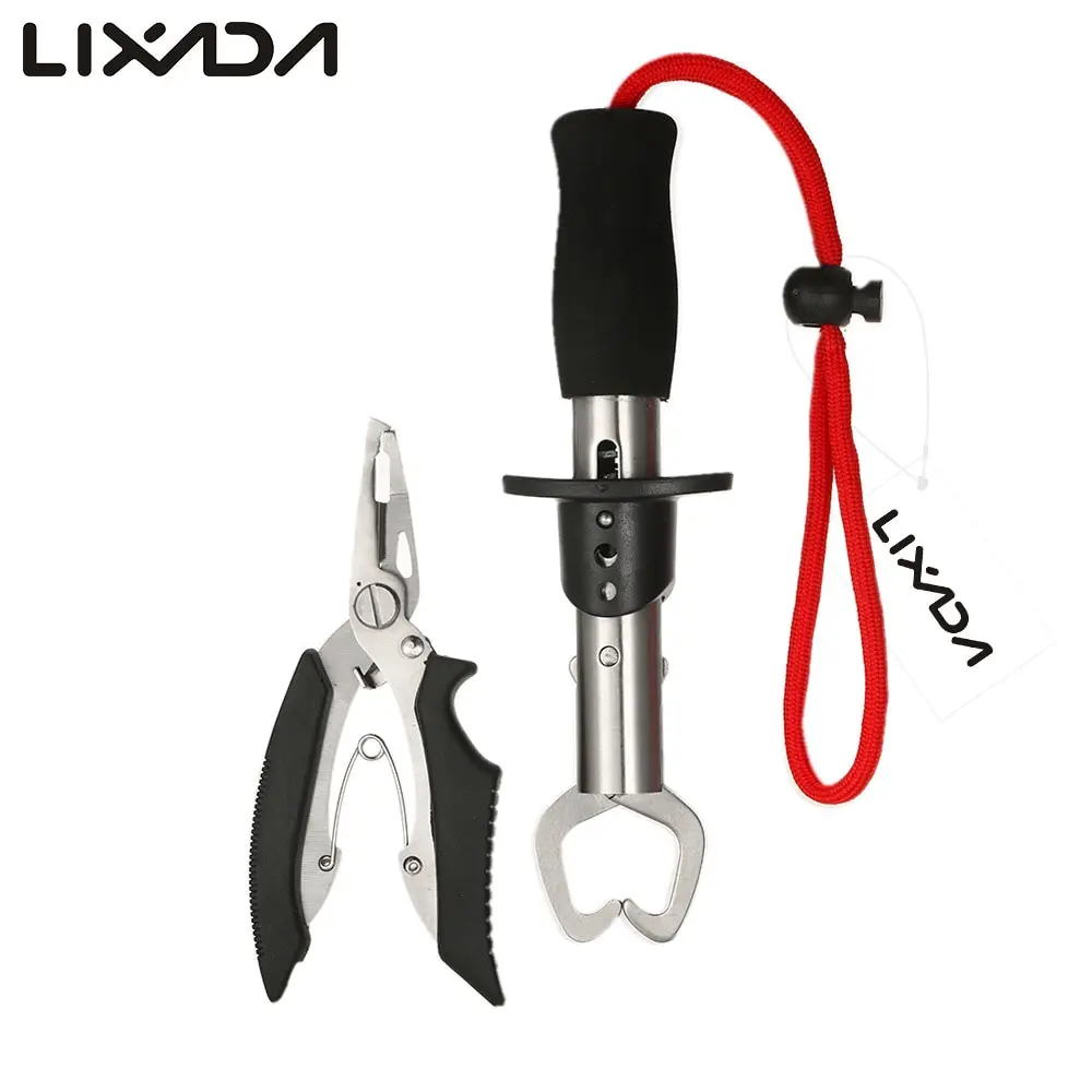 

Lixada Fishing Gripper Multifunctional Fishing Lure Pliers Stainless Steel Fish Lip Gripper Grip Set Fishing Tackle Tool