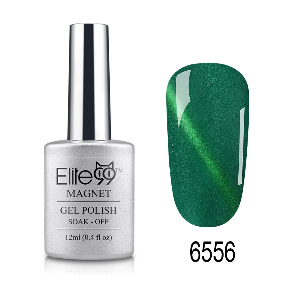 Elite99 12ml Cat Eye Gel Nail Polish Soak Off Magnetic UV Gel Varnish Nail Art Manicure Gel Semi Permanent 3D Effect Gel Lacquer - Цвет: 6556