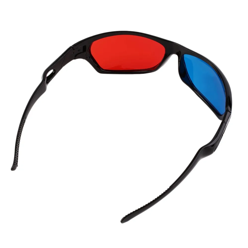 2017 New Universal 3D Plastic Glasses Black Frame Red Blue 3D Visoin Glass For Dimensional Anaglyph Movie Game DVD Video TV