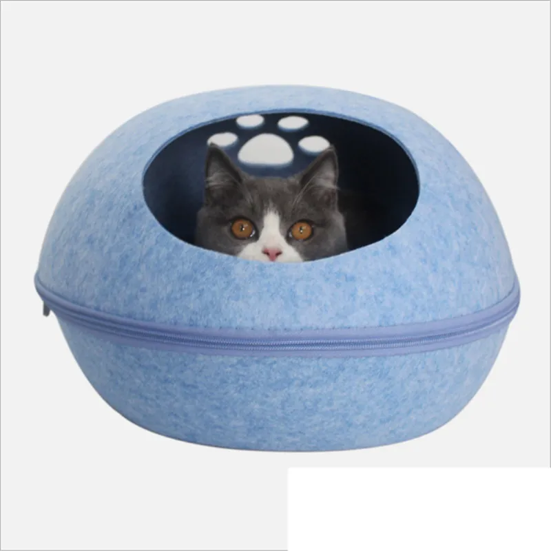 

Cat Cave Felted from Natural Wool Handmade Pod for Cats