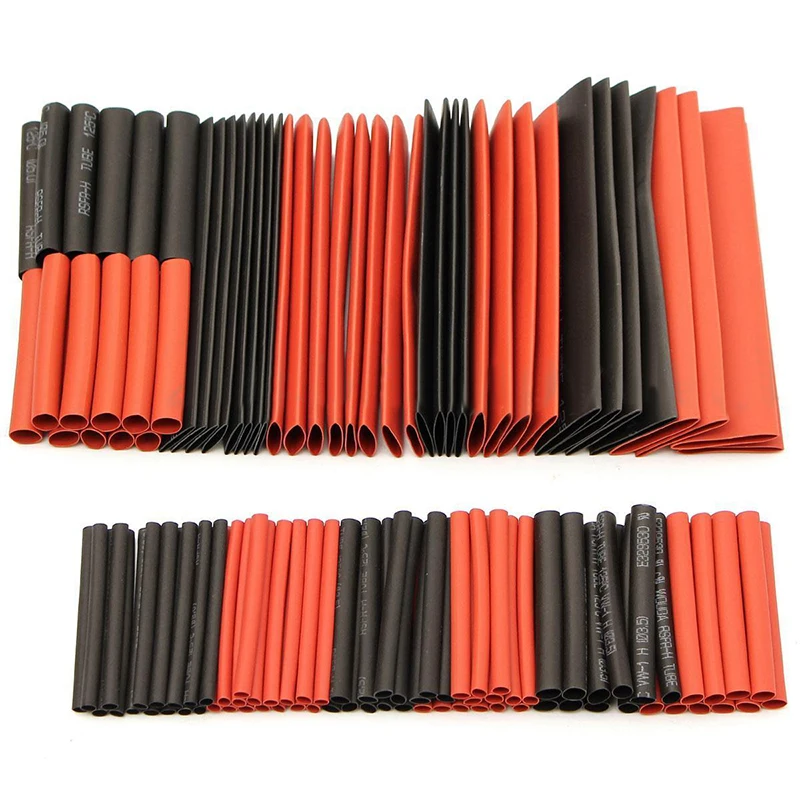 127pcs/set Heat Shrink Tube Sleeving Wrap Wire 2:1 Polyolefin Cable Sleeving Assortment Kit